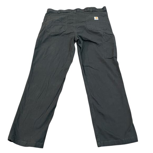 Carhartt Mens Relaxed Straight Rigby Dungaree Pants 40x30 Gravel Gray Workwear - Picture 4 of 10